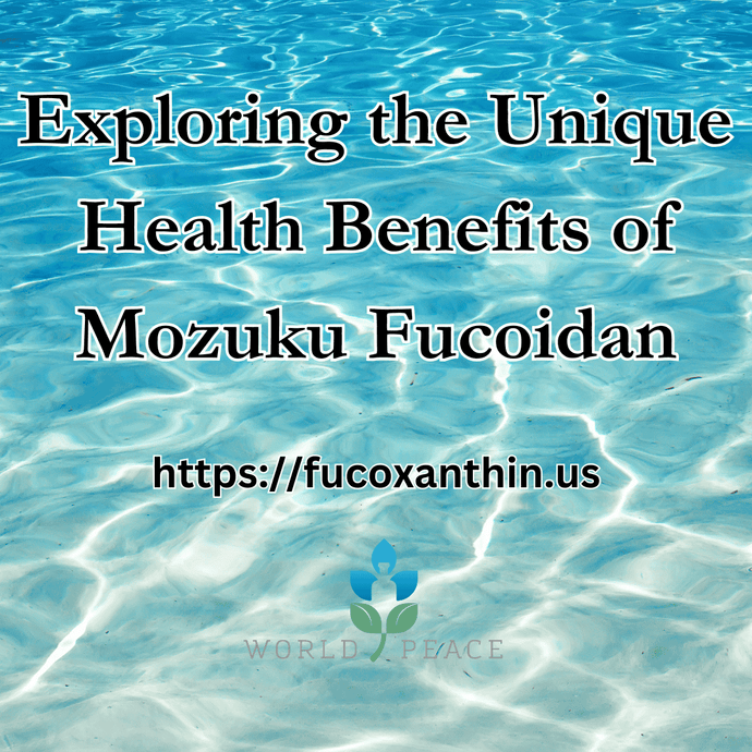 Exploring the Unique Health Benefits of Mozuku Fucoidan