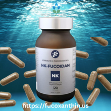 Tải hình ảnh vào trình xem Thư viện, [Free Shipping] NK-FUCOIDAN – Organic, Gluten free, 100% Seaweed extraction, Vegan, Vegetarian, High Molecular Weight Fucoidan Capsules 高分子 [ フコイダン カプセル]