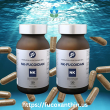 Tải hình ảnh vào trình xem Thư viện, [Free Shipping] NK-FUCOIDAN – Organic, Gluten free, 100% Seaweed extraction, Vegan, Vegetarian, High Molecular Weight Fucoidan Capsules 高分子 [ フコイダン カプセル]